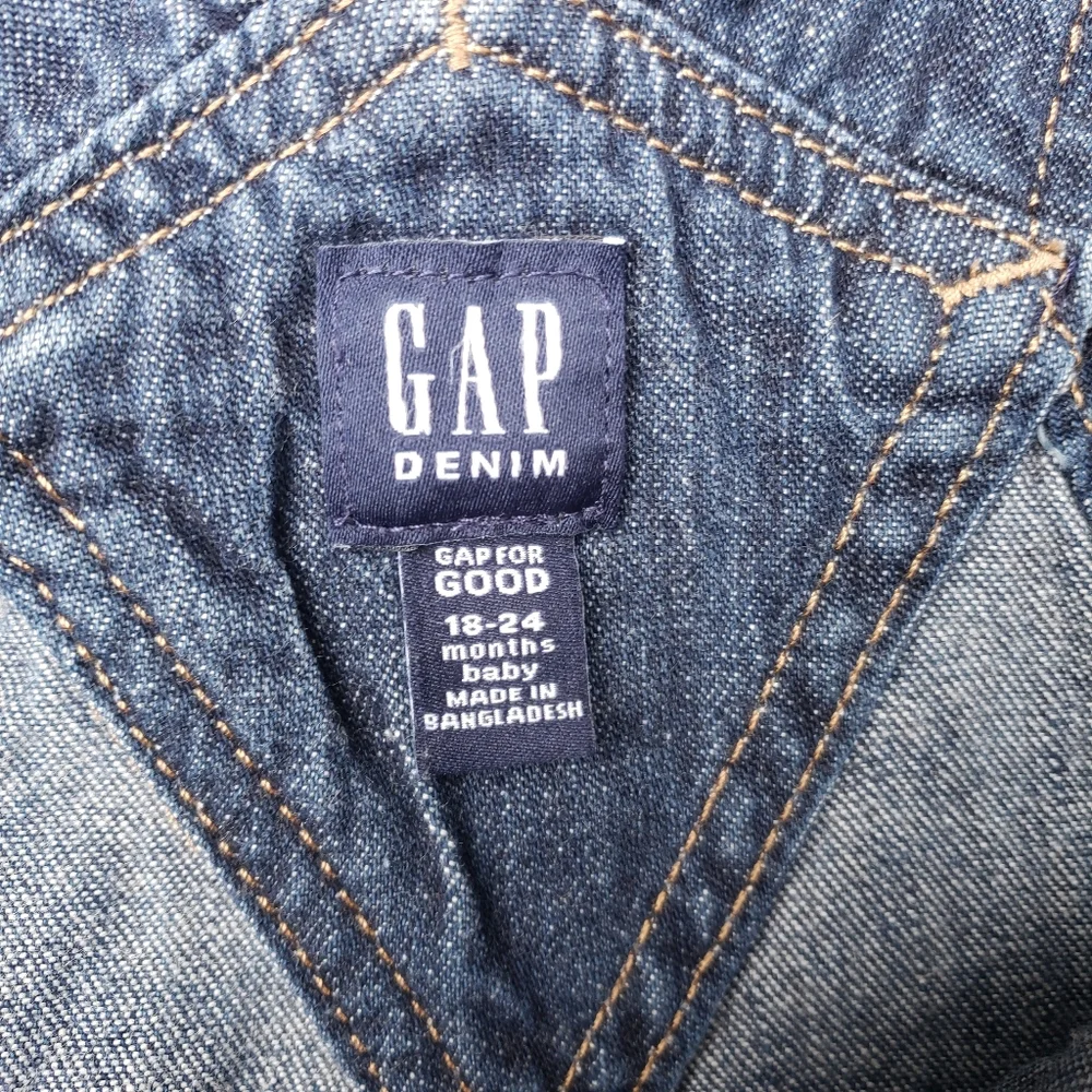 GAP Denim Baby - GAP FOR GOOD Dark Blue Overalls - Size 18-24 Months